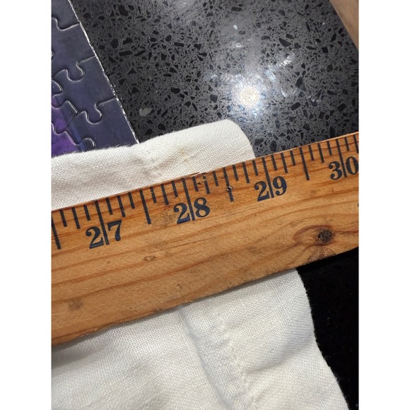 Athleta Cabo Linen Wide Leg Pants  Smocked Waist Size 6 Relaxed Summer Trousers - Picture 5 of 7